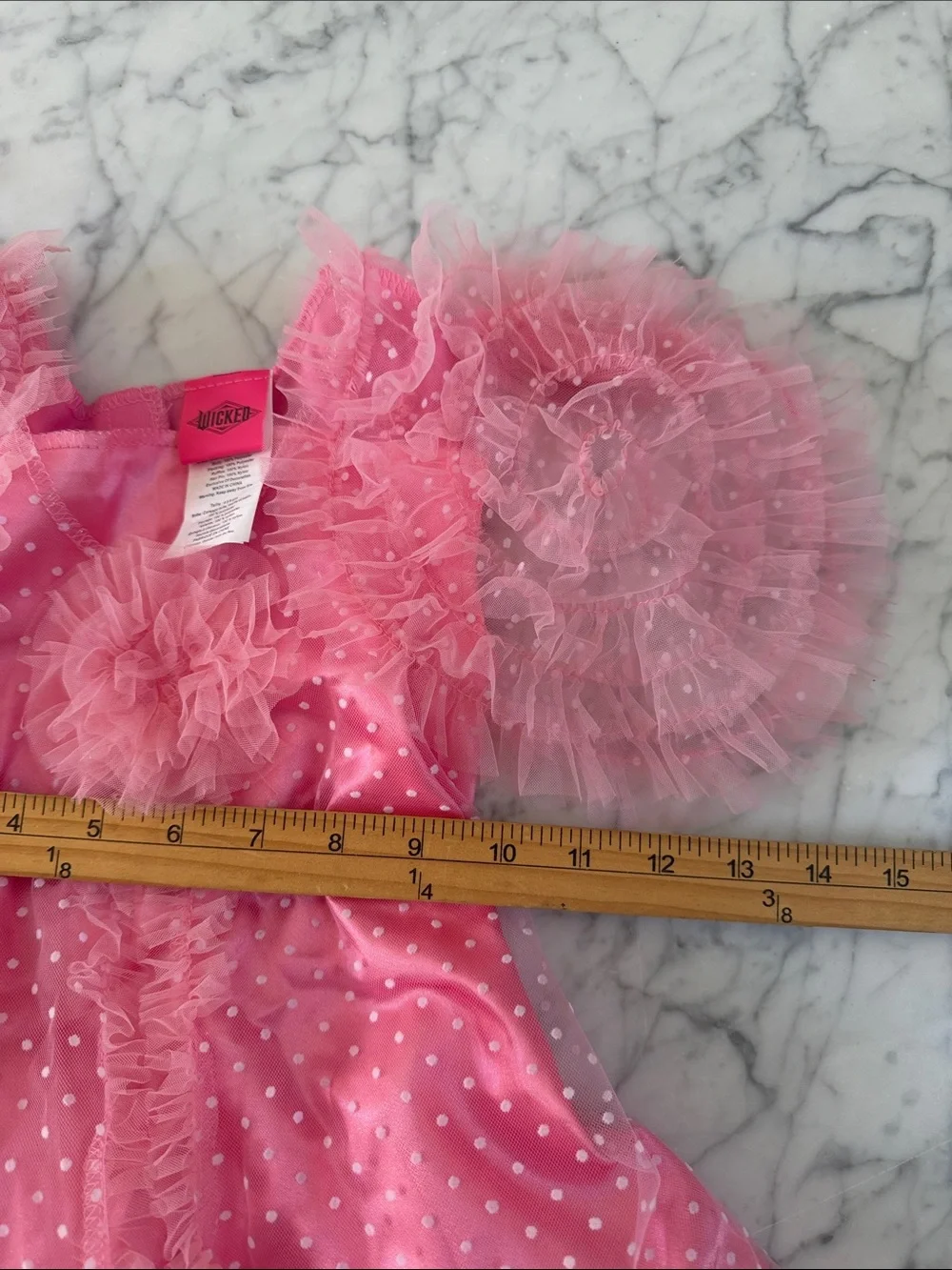 Girl's Wicked Glinda Dress Sz 4-6Y cosplay Halloween Costume